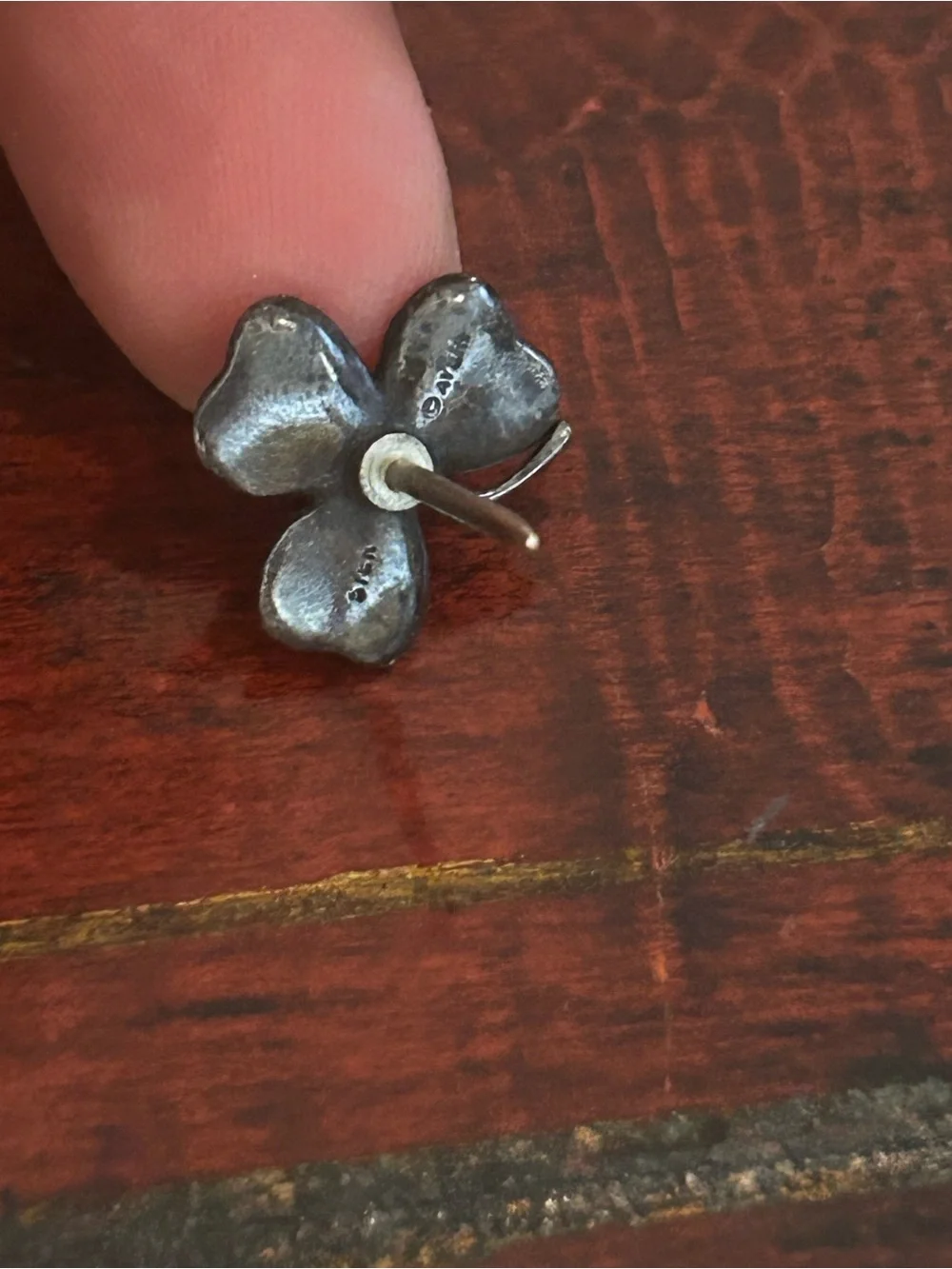 James Avery Sterling Silver Three Leaf Clover Tie Pin Tack